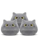 DNFASCHI Gray Cat Plush Toy Cute Cat Stuffed Animals Plush Toy 3Pcs Gray Cat Plushie Soft Mini Cat Plush Toys for Girls Boys Cute Stuffed Cat Doll for Birthday - Buy Online on GoSupps.com