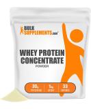 Whey Protein Concentrate Powder - Unflavored Low Calorie Protein for Muscle Gain - 2.2 lbs - BulkSupplements.com - Buy Online on GoSupps.com
