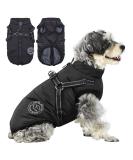 Savlot dog jacket winter vest jackets dog jacket dog sweater pet skiing costume sleeveless cotton padded vest with chest strap belt - black xs xs black black - Buy Online on GoSupps.com