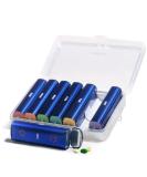 Buy Metal Weekly Pill Organizer - Portable Aluminium 7 Day Case for AM/PM Vitamins & Supplements | International Shipping - Buy Online on GoSupps.com