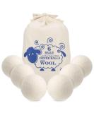 Partideal 6 Pack Wool Tumble Dryer Balls for Laundry Reduce Drying Time Wrinkles & Static Cling 100% New Zealand Sheep Wool Natural Organic Fabric Softener Handmade and Reusable 7cm 40g - Buy Online on GoSupps.com