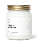 Oct fragrance candle in a glass fragrance candle with essential oil 300 ml 60 hours long burning time 100 % natural soy wax handmade in Great Britain French lavender - Buy Online on GoSupps.com