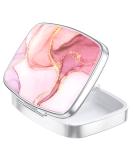 Nipichsha Small Pill Box for Purse & Pocket - Cute Portable Pill Organizer in Pink Marble | Ideal for Vitamins, Medication, Fish Oil & Supplements - Buy Online on GoSupps.com