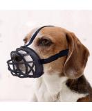 Breathable Silicone Dog Muzzle - Anti-Bark & Anti-Chew Basket Muzzle (Size 3-10/4 inches Black) - International Shipping Available - Buy Online on GoSupps.com