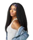 Kinky Straight Headband Wig 20 1B Natural Black - Soft & Natural Italian Yaki Synthetic Half Wig for Black Women - Glueless & Wearable - Buy Online on GoSupps.com