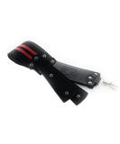 G.B.S Leather Strop 2.5x23.5 Black with Red Strip - Dual Strap Barber's Razor Strop for Straight Razors - Long Lasting, Professional Grade - Swivel Clip Included - Buy Online on GoSupps.com
