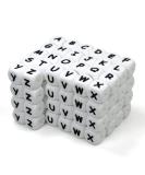 WangLaap 104 Pcs Silicone Letter Beads  12mm Square Letter Beads  Silicone Beads for Keychain Making  Alphabet Silicone Beads for Bracelet Making (104) - Buy Online on GoSupps.com