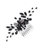 Black Teardrop Crystal Hair Comb - Wedding Hair Accessory for Women and Girls - Buy Online on GoSupps.com
