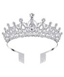 COCIDE Silver Rhinestone Tiara and Crown for Women - Princess Tiaras for Girls, Hair Accessories for Bridal Wedding, Prom, Birthday, Christmas, Halloween Party - Buy Online on GoSupps.com
