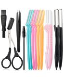 14 in 1 Professional Eyebrow Razor Kit for Women - Dermaplane Face Razor, Trimmer, Shavers, Tweezers, Scissors & More - Buy Online on GoSupps.com