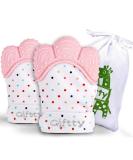 Baby Teething Mittens - Self-Soothing Pain Relief Toy for 3-12 Months Baby - Prevent Scratches Protection Glove - Pink (1 Pair) - Buy Online on GoSupps.com