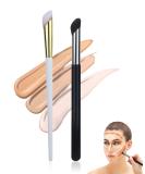 2 Pcs Angled Shading & Nose Contour Brushes Set for Dark Circles & Bronzer - Eye Makeup Brushes for Face - Buy Online on GoSupps.com