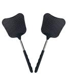 Foxany Telescopic Fly Swatters, Durable Plastic Fly Swatter Heavy Duty Set, Telescopic Flyswatter with Stainless Steel Handle for Indoor/Outdoor/Classroom (2 Pack) - Buy Online on GoSupps.com