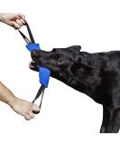 Dingo Gear Cotton Nylon Bite Sausage for Dog Training | IGP IPO Obedience | Protection Dog Sport | 28x7 cm | 2 Handles - Blue - Buy Online on GoSupps.com