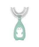 Children's U-Shaped Silicone Toothbrush | Baby Manual Toothbrush for Easy Mouth Cleaning (Green L) - Kids U-Shaped Toothbrush - Buy Online on GoSupps.com