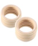 Rosewinec 10-Piece Baby Wooden Teething Rings | 70mm Wood Rings for Infants | Eco-Friendly DIY Craft Bracelets - Buy Online on GoSupps.com