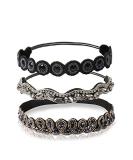 Rhinestone Beaded Elastic Headbands for Women - Handmade Vintage Hair Accessories - Fits Most - 3 Styles - Buy Online on GoSupps.com