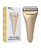 Cold Therapy Facial Ice Roller | Stainless Steel Face Massager for Puffiness Relief | Aesthetic Gold Ice Roller for Face & Eyes - Buy Online on GoSupps.com