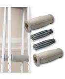 Crutch Solid Hand Grips Kit - 2 Pcs Gray Replacement Cushion Handles - Buy Online on GoSupps.com
