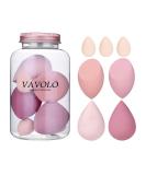 7 Pcs Multi-color Makeup Sponge Set, Foundation Blending Beauty Blender, Flawless for Liquid Creams and Powders A-Pink - Buy Online on GoSupps.com