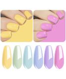 Vishine Gel Nail Polish Kit SPRING CREME Collection | 6 Pastel Colors Set 8ml | Nail Lamp Gel Polish Set Manicure - Buy Online on GoSupps.com