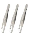 Luxxii (3 Pack) Flat Tweezers - Stainless Steel Flat Tweezers Hair Plucker for Hair and Eyebrows Personal Care (C_FLAT) - Buy Online on GoSupps.com
