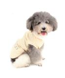 Zunea Dog T-Shirts for Small Dogs | Striped Summer Tanks & Soft Cotton Clothing for Puppies & Cats | Perfect for Chihuahuas - Yellow Size S - Buy Online on GoSupps.com