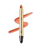 Go Ho Orange Highlighter Eyeshadow Stick - Cream-to-Powder Pen for Bright Eyes | Shimmer Orange Hue | Easy Application with Sponge | 01 Shimmer Orange & 02 Highlighter - Buy Online on GoSupps.com