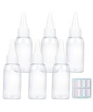 Trendbox 1oz Clear Plastic Bottles Applicator with Twist Top Cap BPA-Free - 6 Pack for Hair Oils and Liquids - Buy Online on GoSupps.com