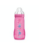 MAM Easy Active 2nd Age Feeding Bottle 330ml - X-Flow Teat - Pink, 6+ Months - Ultra-Fast Speed - 1 Count - Buy Online on GoSupps.com