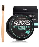 Lagunamoon Activated Charcoal Teeth Whitening Powder - Gentle on Enamel with Bamboo Brush - Buy Online on GoSupps.com