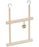 Trixie Wood Swinging Trapeze with Two Bells Brown 0.1KG 12 x 20 cm - Buy Online on GoSupps.com