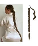 Buy BARSDAR 66cm Braided Ponytail Extension - Natural Soft Rubber Wrap Dark Brown Strawberry Blonde Mix - Synthetic Hair for Women (Pack of 1) - Buy Online on GoSupps.com