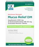 Quality Choice Mucus Relief DM 12 Hour- Guaifenesin 1200mg & Dextromethorphan HBr 60mg - 14 Count - Buy Online on GoSupps.com