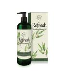 Refresh Massage Oil with Eucalyptus & Peppermint Essential Oils - All Natural Muscle Relaxer for Full Body Massage - Nut Free Formula 16oz (1 Pack) - Buy Online on GoSupps.com