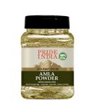 Pride of India Amla Powder 8 oz. Medium Dual Sifter Jar - Antioxidant Rich Gourmet Spice, Tangy & Savory - Pure Indian Gooseberry Ground, GMO/Gluten Free - Buy Online on GoSupps.com