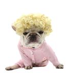 Funny Dog & Cat Role Play Wigs for Halloween Christmas & Parties | Premium Pet Wigs for Small Medium & Large Dogs - Golden Hair - Buy Online on GoSupps.com