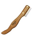 Schecker Ergonomic Underwool Top Hair Trim Knife - Hardened Stainless Steel Cherry Wood Handle Medium Tooth - Ideal for Precision Grooming - Buy Online on GoSupps.com