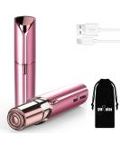 Pain-Free USB Hair Remover for Women - Waterproof Razor with LED Light for Fine Hair & Peach Fuzz - Rose Madder - Buy Online on GoSupps.com