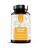 Premium Vitamin D3 & K2 Tablets - 240 High-Dose Vegetarian Tablets for Healthy Bones Muscles & Immune System - Nutravita Sonnenvitamine - Buy Online on GoSupps.com
