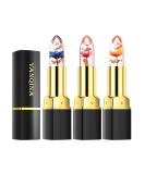 AZLESLOG 3 Pack Crystal Flower Jelly Lipstick Set - Color Change Long Lasting Lip Gloss for Nourishing Moisture - Buy Online on GoSupps.com