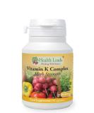 Vitamin K Complex 450g x 90 Capsules | Magnesium Stearate Free | Made in Wales | Supports Bone Health & Blood Clotting - Buy Online on GoSupps.com