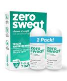 ZeroSweat Antiperspirant Deodorant | Clinical Strength Hyperhidrosis - 2 Pack (1 Fl Oz each) - Buy Online on GoSupps.com
