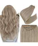 Easyouth Blonde Highlight Double Weft Human Hair Extensions - Ash Blonde Remy 20 Inch 100g - Buy Online on GoSupps.com