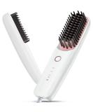 Buy Cordless Hair Straightener Brush - Portable USB-C Rechargeable Mini Ionic Hot Comb for Travel - Lightweight Anti-Scald Styling Brush for Women - Buy Online on GoSupps.com