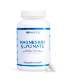 Pure Magnesium Glycinate Capsules 200mg by Revive MD - High Absorption Supplement for Relaxation & Stress Relief - Organic Memory & Sleep Support Pills for Strong Bones Normal Nerve & Muscle Function - Buy Online on GoSupps.com
