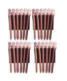 Solustre 24-Piece Stainless Steel Hair Clamps - Perfect for Hair Coloring Extensions & Styling | Hairdresser Tools for Home & Salon in Rose Gold - Buy Online on GoSupps.com