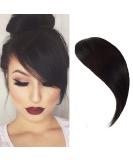 Dsoar Side Bangs Clip in Real Human Hair Bang Natural Black Color - Straight Fringe Hair Extensions | 1 Count - Buy Online on GoSupps.com