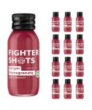 Fighter Shots Ginger + Pomegranate Shot (12x60ml) | 200% of Recommended Intake of Vitamin D3 | Packed With Vits | Natural Pomegranate Drink to Increase Sports Performance | Perfect Morning Pick Me Up Ginger Pomegranate - Buy Online on GoSupps.com