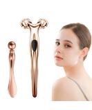 2-in-1 Golden Face Massager Roller | 3D Technology for Anti-Aging & Wrinkle Reduction - Buy Online on GoSupps.com